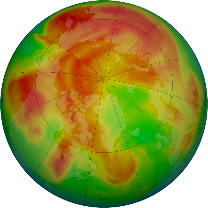 Arctic ozone map for 09 April 2010